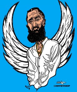 NIPSEY HUSSLE ANGEL WINGS PRINT
