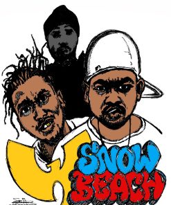 SNOW BEACH POSTER PRINT