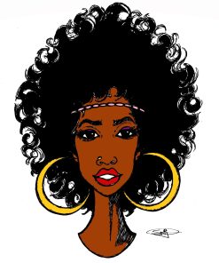 AFRO FUNK WOMAN CANVAS PRINTS