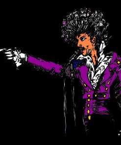 PURPLE PRINCE POSTER OR ROLLED CANVAS PRINTS