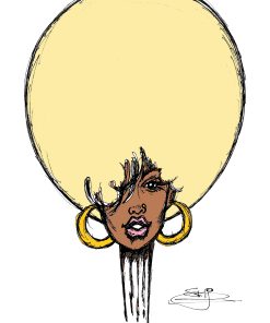 BIG AFRO FUNK CHICK NEW ROLLED CANVAS PRINTS