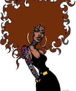 HIGH FASHION AFRO POSTER OR ROLLED CANVAS PRINTS