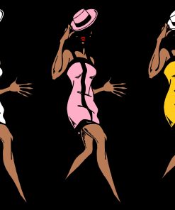 3 GIRLS LITTLE DRESS POSTER PRINT