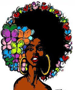 FUNKY AFRO CHIC POSTER PRINT