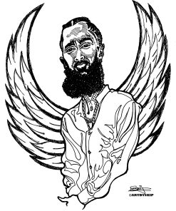 NIPSEY HUSSLE ANGEL WINGS POSTER PRINT