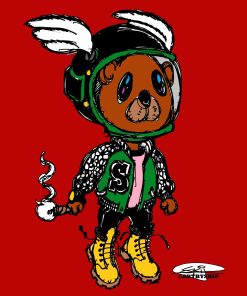 FLIGHT SCHOOL BEAR POSTER PRINT