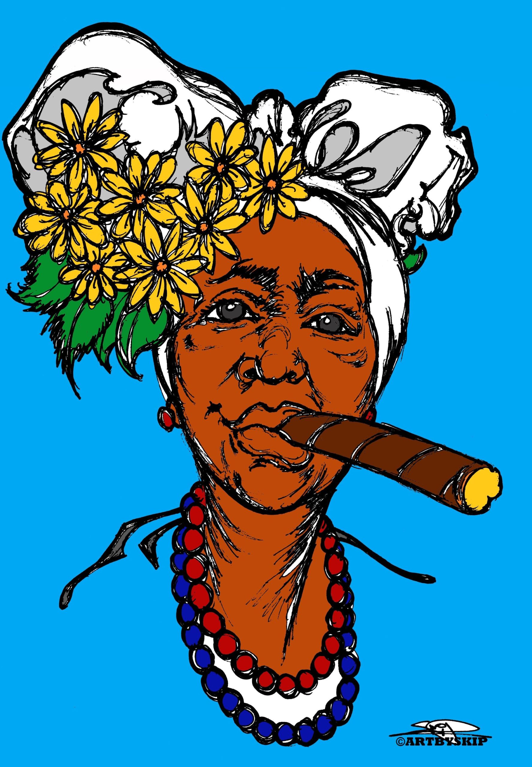 CIGAR LADY 2 POSTER PRINT