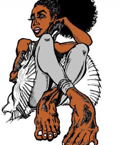 AFRO BALLET CHILLIN POSTER OR ROLLED CANVAS PRINT