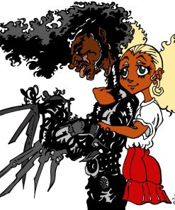 AFRO SCISSORS HANDS CANVAS PRINTS