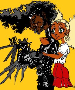 AFRO SCISSORS HANDS POSTER PRINT