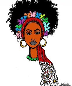 AFRO SCARF POSTER PRINT