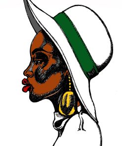 SUMMERS HAT AND LIPS POSTER PRINT