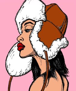 FUR HAT GURL POSTER PRINT