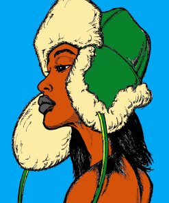 FUR HAT GURL CANVAS PRINTS