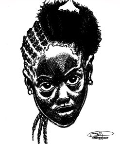 HALF BRAIDS AND PICK POSTER PRINT