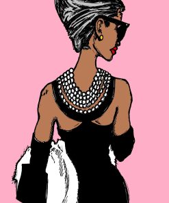 PEARLS AND HIGH HAIR CANVAS PRINTS