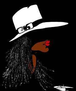 WHITE HAT AND DREADS POSTER PRINT