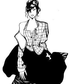 BLACK & WHITE HI FASHION ILLUSTRATION CANVAS PRINTS