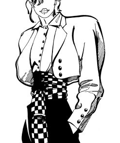 BLACK & WHITE HI FASHION ILLUSTRATION POSTER PRINTS