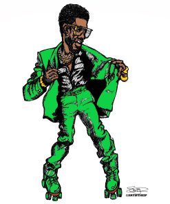 USHER SKATING NEW ROLLED CANVAS PRINTS