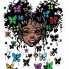 AFRO PUFFS & BUTTERFLIES 2 POSTER PRINT