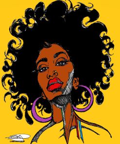 BIG EAR RINGS AND FRO NEW ROLLED CANVAS PRINTS